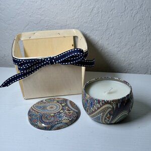 "Bergamot" Soy Candle in Berry Basket-BNIB
